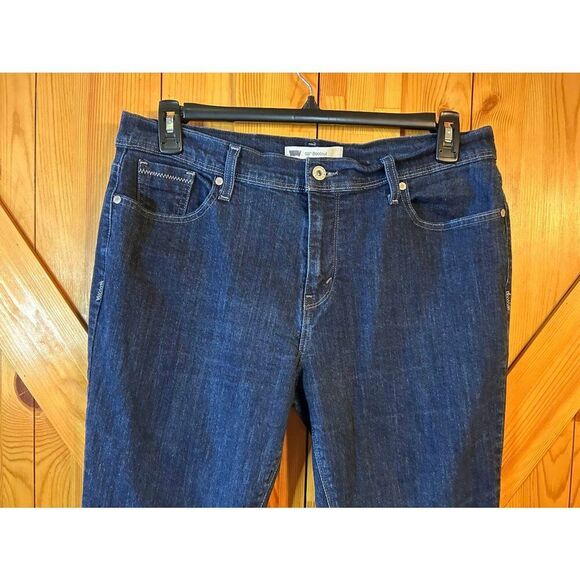 Levi's 515 Boot Cut Dark Wash Jeans Size 14S (8840) - Picture 2 of 9